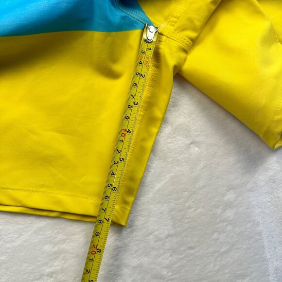ONeill Mens XL Yellow & Blue Striped BoardShorts Sustainable Swimwear - Picture 7 of 11